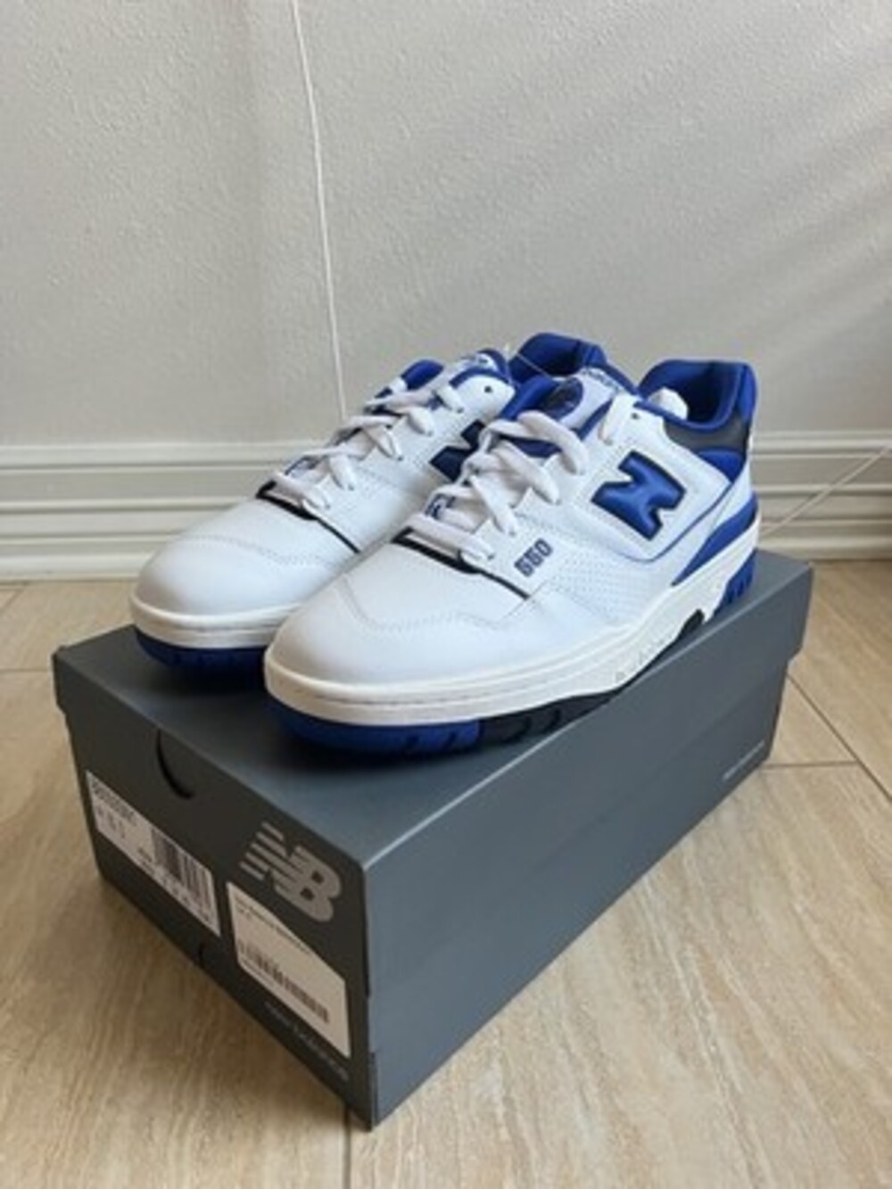 Size 8.5 - New Balance 550 White Team Royal
